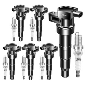Ignition Coil Pack UF-546 + 7090 Iridium Spark Plugs Set Of 6 OEM Kia Nissan etc